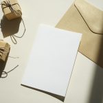 white printer paper on white table