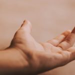 left human hand open