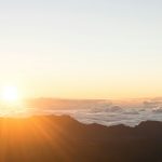 mountain range under golden hour